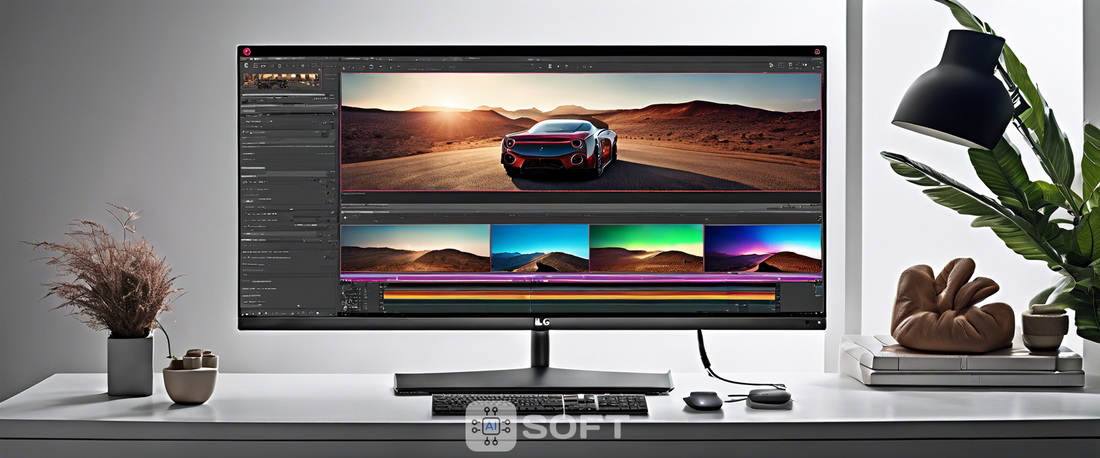 LG 32-inch 6K monitor with Thunderbolt 5 showcasing slim design and vibrant display