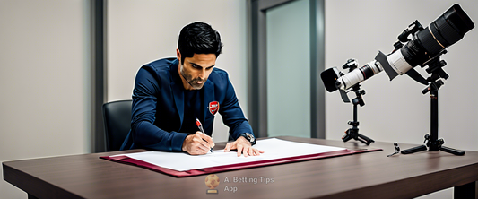 Mikel Arteta celebrating his new contract at Arsenal.