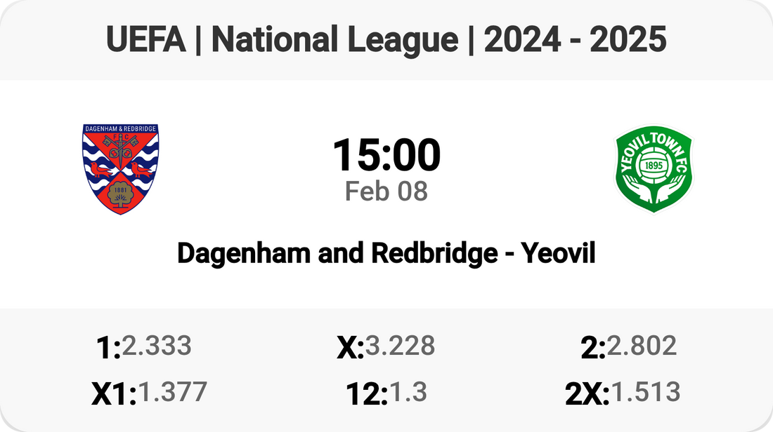 Dagenham vs Yeovil: National League Showdown!