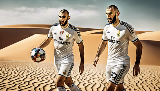 Karim Benzema Shines in a Surreal Desert Landscape 🌵⚽️