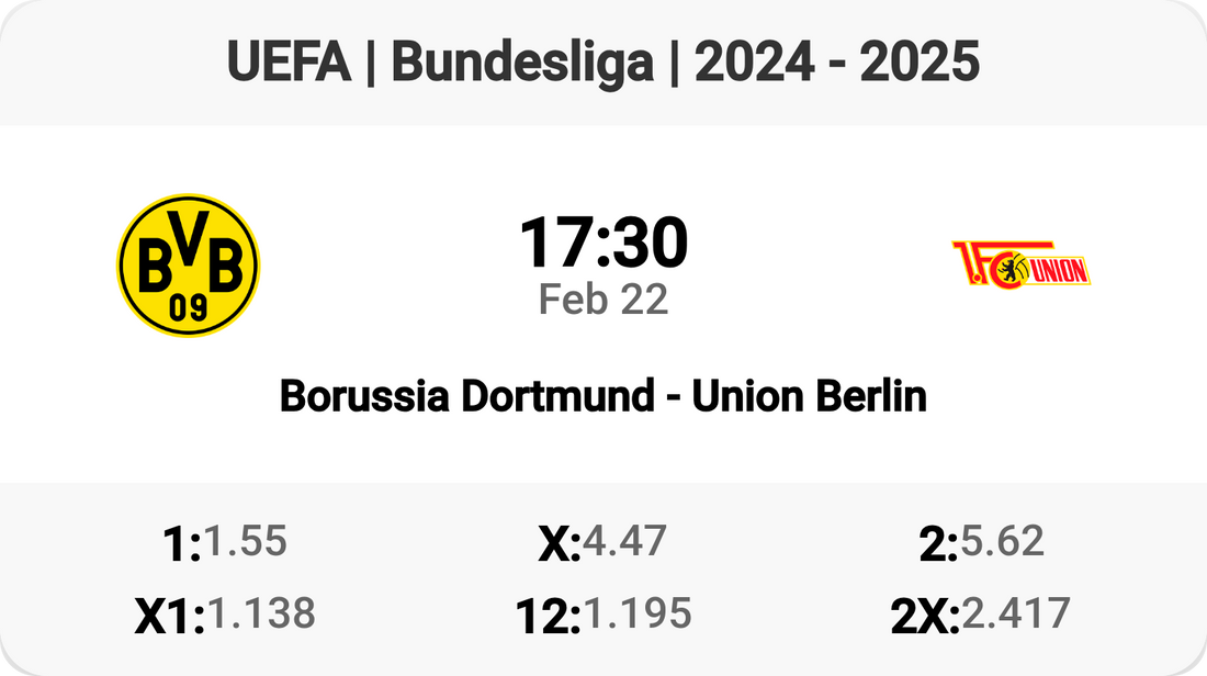 Exciting Bundesliga Clash: Dortmund vs Union Berlin!