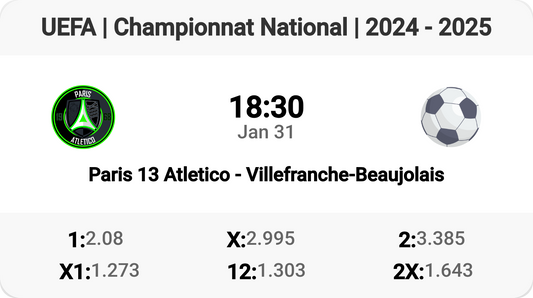 Epic Showdown: Paris 13 Atletico vs Villefranche-Beaujolais!