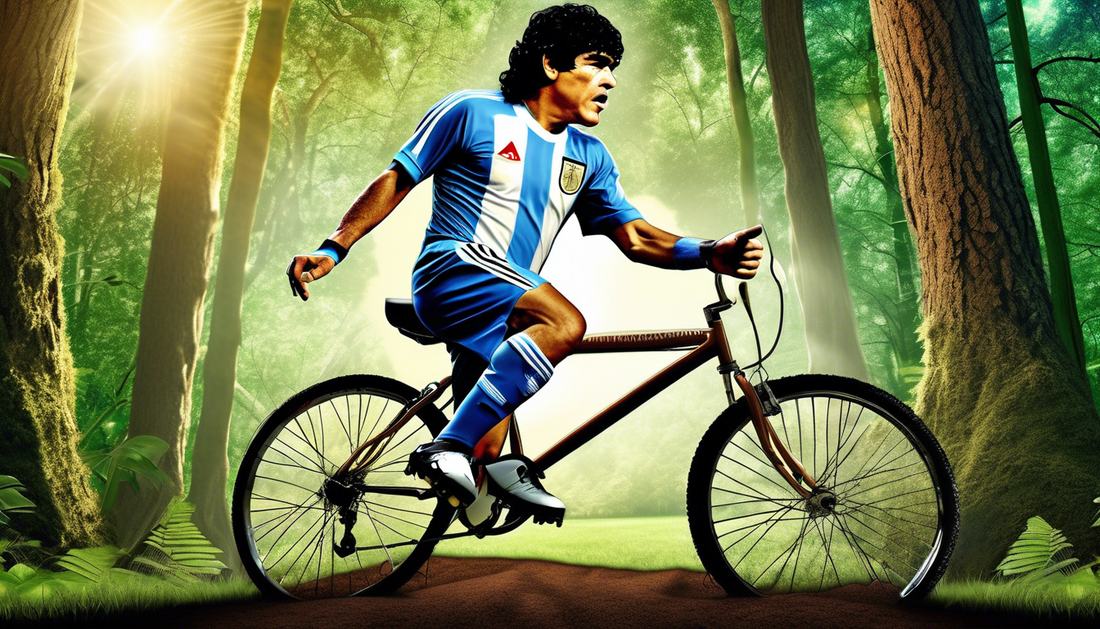 Maradona's Magic: Bicycle Kick in a Dreamy Forest! 🌟⚽