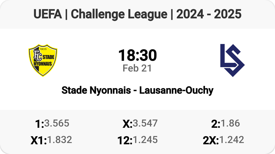 Match Preview: Stade Nyonnais vs Lausanne-Ouchy! ⚽🔥