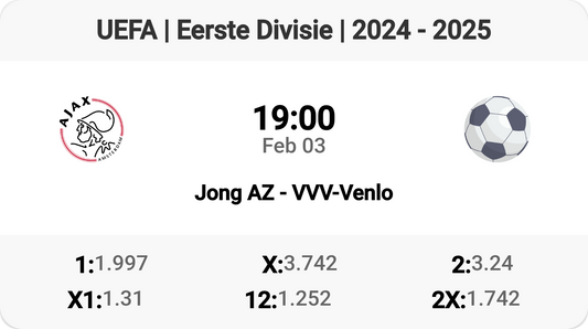 Exciting Clash Tomorrow: Jong AZ vs VVV-Venlo!