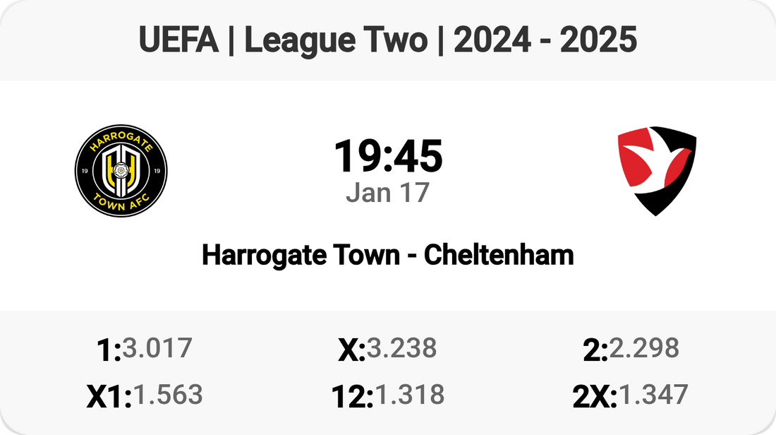 Harrogate Town vs Cheltenham Showdown! 🚀⚽