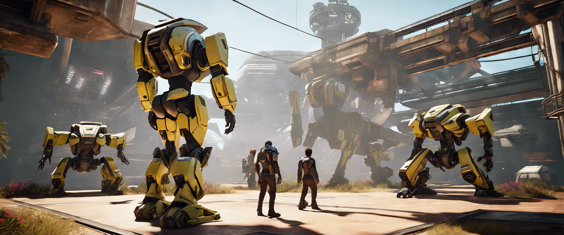 Nvidia's AI NPCs showcased in Mecha BREAK mech battle game promotion.