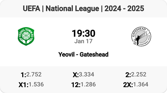 Exciting Clash: Yeovil vs Gateshead Tomorrow!