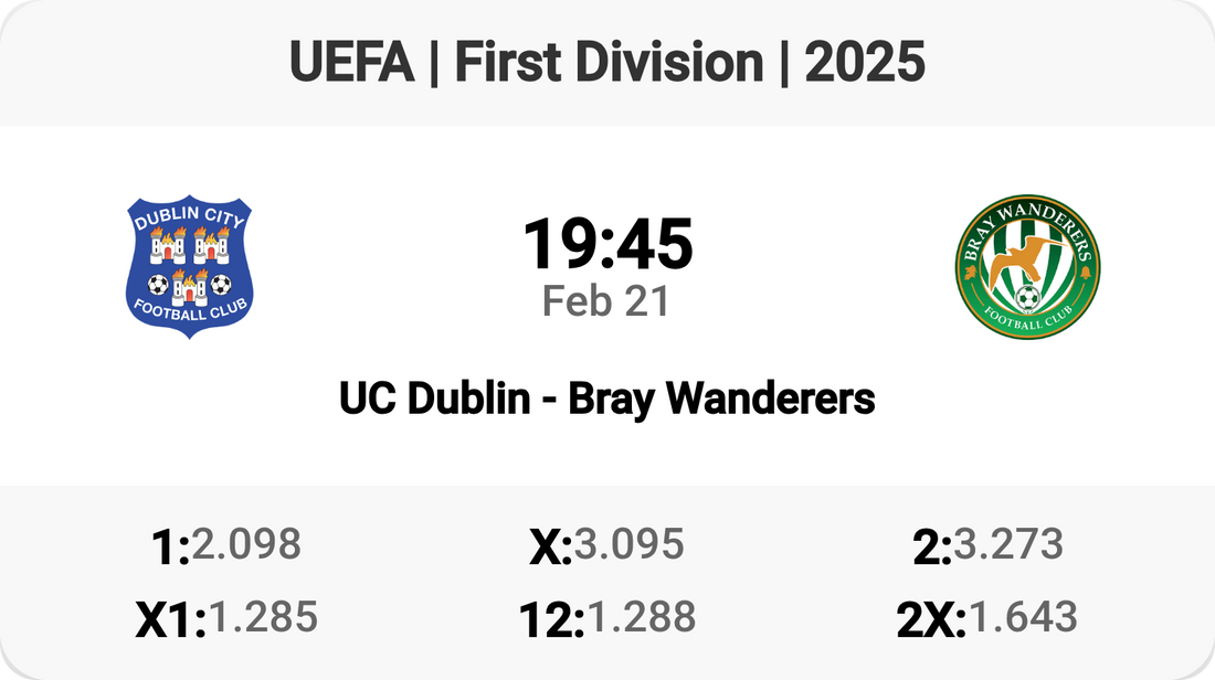 UC Dublin Battles Bray Wanderers! ⚽️