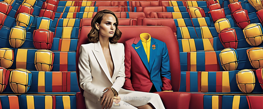 Lamine Yamal and Natalie Portman sharing a laugh at the Ballon d'Or ceremony.