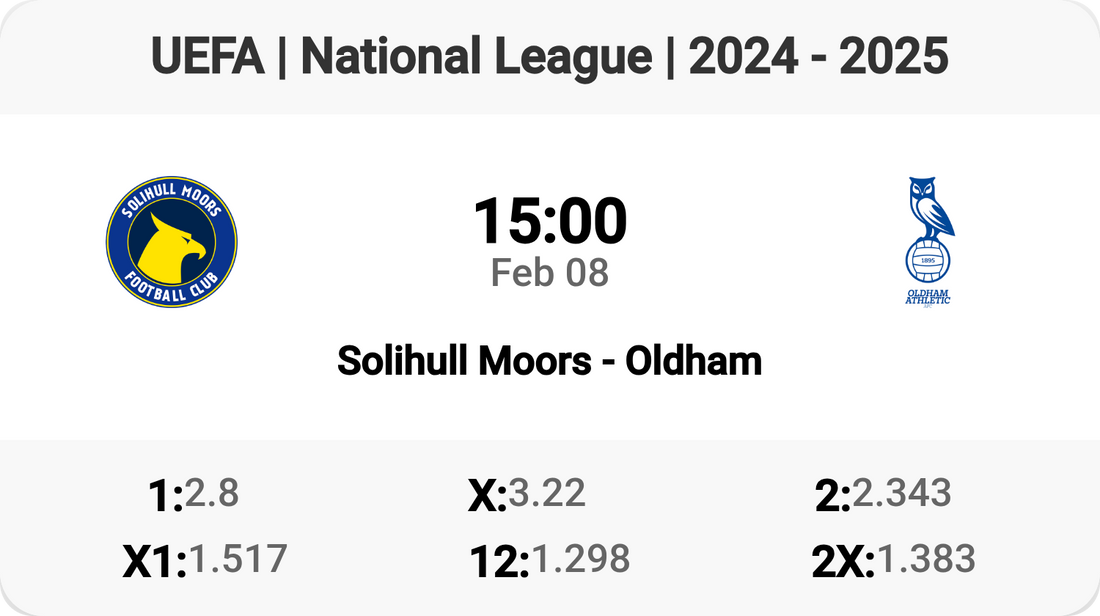 Solihull Moors vs Oldham: Clash of Titans!