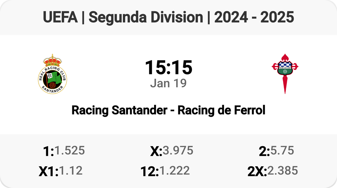 Epic Showdown: Racing Santander vs Racing de Ferrol ⚽🔥